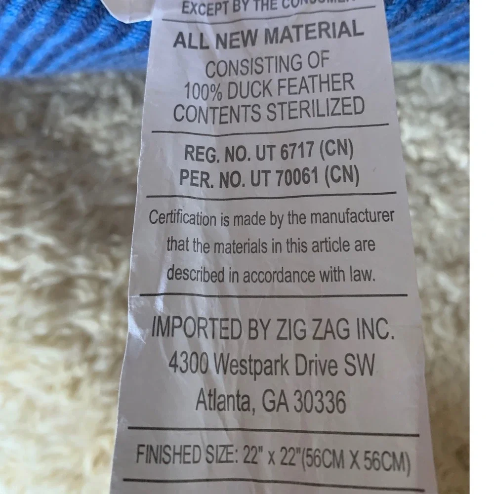 Anta Scottish Blue Striped Throw Pillow made in‎ Scotland down filler